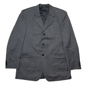 ALEXANDRE LONDON Savile Row Gray Herringbone Pure Wool Blazer Jacket 40R / EU50